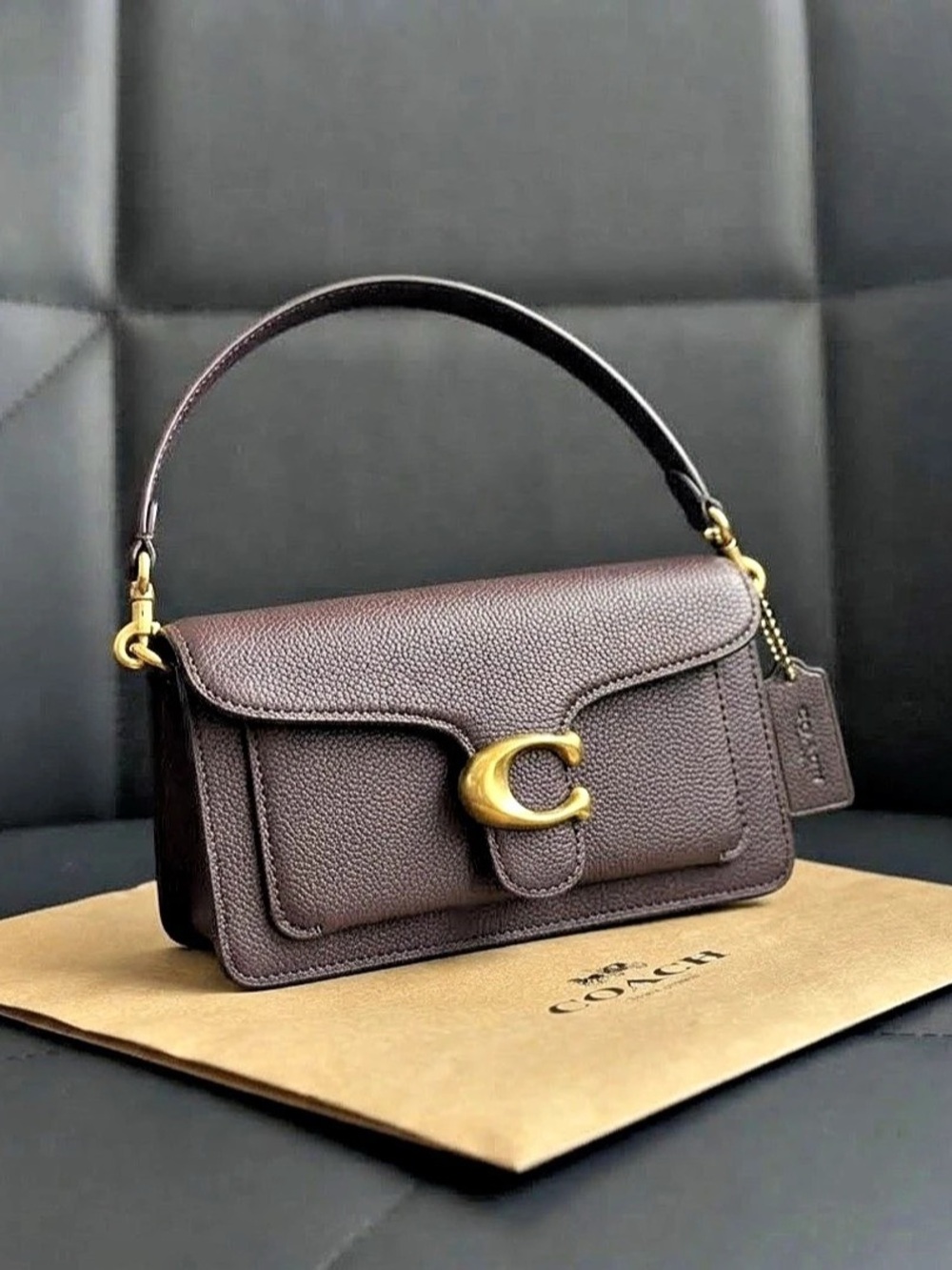 Coach Tabby Top Handle 20 Shoulder Bag in Brown